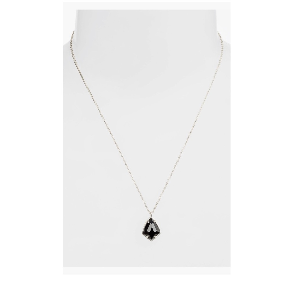 Kendra Scott ‘Cory’ Semiprecious Stone Black Pendant Necklace
